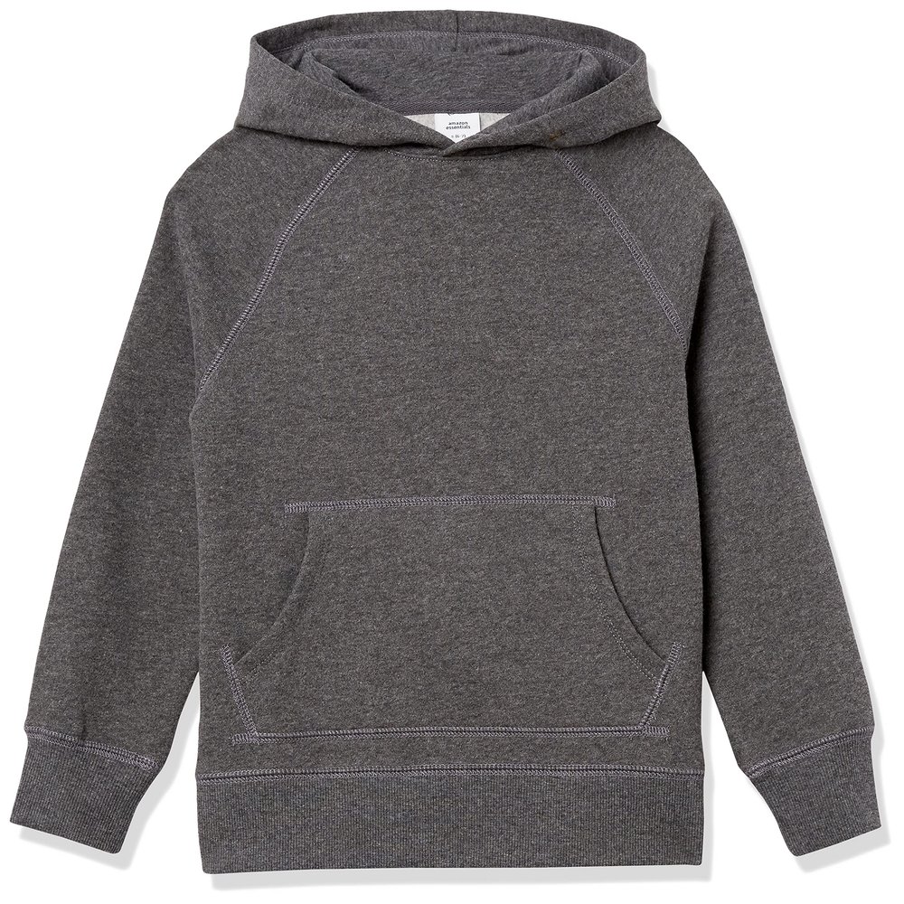 Amazon Essentials Toddler Boys' Fleece Pullover Hoodie Sweatshirts, Charcoal, 2T