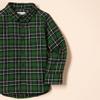 Amazon Essentials Boys' Flannel Button Down Shirt, Green, X-Small view 2