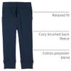 Amazon Essentials Boys' Fleece Jogger Sweatpants with Elastic Waist and Drawstring, Pack of 2, 2-pack Navy, Medium view 3