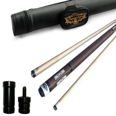 2021 Champion Lost Pieces Series Pool Cue Stick, Low Deflection Shaft, Pro Taper, White or Black Hard Case, Panama Cue, Model:LPC1 (Black Case, 19oz)