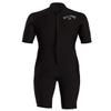 Billabong Men's 2/2 Absolute Back Zip Short Sleeve Flatlock Spring Wetsuit Black Small view 1