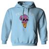 0259. dope Chill Till Death Ice Cream Skull Graphic Streetwear Society Sweatshirt Pullover Hoodie (Light Blue, Medium) view 1