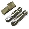 Detachable Camping Tableware Set, Portable 5-in-1 Stainless Steel Travel Tableware, Multifunctional Folding Outdoor Tableware (2 Packs) view 1