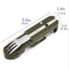 Detachable Camping Tableware Set, Portable 5-in-1 Stainless Steel Travel Tableware, Multifunctional Folding Outdoor Tableware (2 Packs) view 2