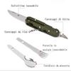 Detachable Camping Tableware Set, Portable 5-in-1 Stainless Steel Travel Tableware, Multifunctional Folding Outdoor Tableware (2 Packs) view 3