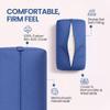 Yogikuti Cotton-Filled Rectangular Bolster for Iyengar Yoga- Cotton Pillow best for Back support & Chest-Opening in Restorative Poses, Meditation (Blue) view 3