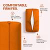 Rectangular Cotton Yoga Bolster, Bolster for Restorative Yoga, Yoga Pillow, Yoga Cushion, Yin Yoga Bolster, Iyengar Yoga Bolster (Orange) view 2