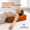 Rectangular Cotton Yoga Bolster, Bolster for Restorative Yoga, Yoga Pillow, Yoga Cushion, Yin Yoga Bolster, Iyengar Yoga Bolster (Orange) view 3