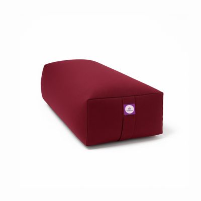 Rectangular Cotton Yoga Bolster (Maroon), bolster for restorative yoga, Yoga Pillow, Yoga Cushion, Yin yoga Bolster, Iyengar yoga bolster