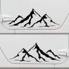 Minglewood Trading Black - 2-Pack Mountain Scene Vinyl Decals - Camper 4x4 RV Graphics - Die Cut Stickers - Each 15w x 5.25h inches view 2
