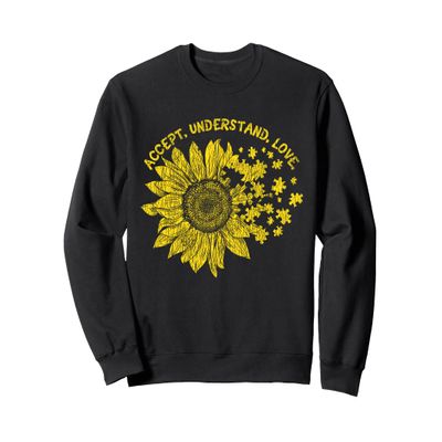 Accept Understand Autistic Kids Support Autism Awareness Sweatshirt