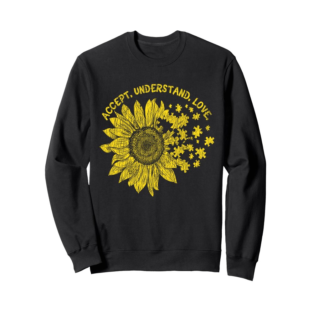 Accept Understand Autistic Kids Support Autism Awareness Sweatshirt