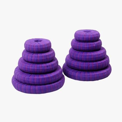Yogikuti Cotton Yoga Chumbals Set of 10pcs Purple, Chumbals Set for Restorative & Iyengar Yoga Practice, best for Meditation/Pranayama