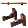 Orga'Neat Baseball Bat Display Case, Wall Mount Bat Holder Hanger, Solid Ash Tree Handmade Horizontal Bat Rack w/ Protective Soft Liner for Baseball Bat Wall Display -Brown view 1