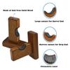 Orga'Neat Baseball Bat Display Case, Wall Mount Bat Holder Hanger, Solid Ash Tree Handmade Horizontal Bat Rack w/ Protective Soft Liner for Baseball Bat Wall Display -Brown view 2