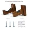 Orga'Neat Baseball Bat Display Case, Wall Mount Bat Holder Hanger, Solid Ash Tree Handmade Horizontal Bat Rack w/ Protective Soft Liner for Baseball Bat Wall Display -Brown view 3