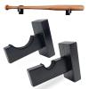 Orga'Neat Baseball Bat Display Case, Wall Mount Bat Holder Hanger, Solid Ash Tree Handmade Horizontal Bat Rack w/ Protective Soft Liner for Baseball Bat Wall Display -Black view 1
