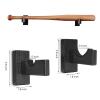 Orga'Neat Baseball Bat Display Case, Wall Mount Bat Holder Hanger, Solid Ash Tree Handmade Horizontal Bat Rack w/ Protective Soft Liner for Baseball Bat Wall Display -Black view 2