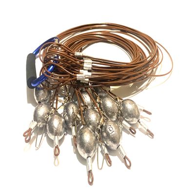 Hunting and Fishing Depot 48" 10oz Egg Sinker PVC Coated Cable Texas Rig Style Decoy Rigs
