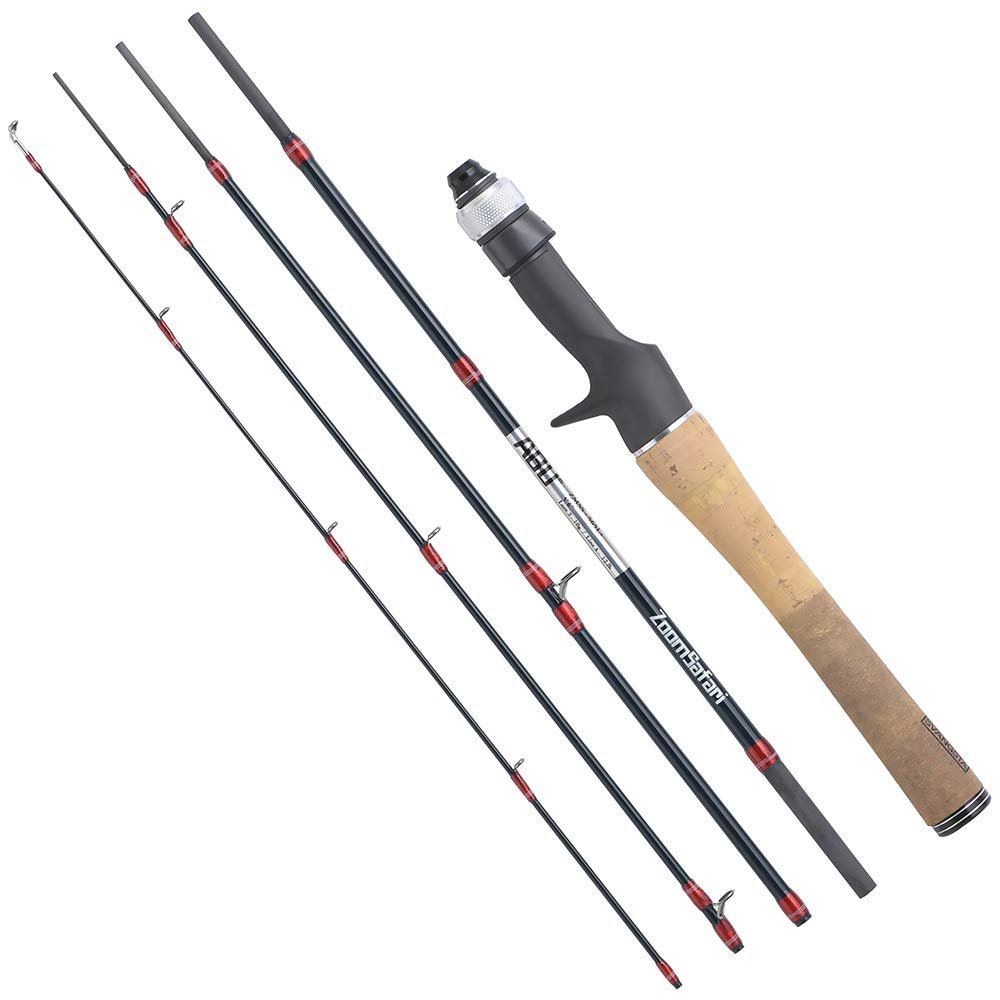 Abu Garcia Zoom Safari Pack Rod Baitcasting 5'6 ft (168 cm) Light Action Dark Green Color (PANTONE 5463C) 5 pieces 104 grams