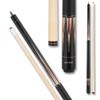 Action ACT156 Exotic Billiards Pool Cue Stick, Black with Maple & Cherry Points - 19oz