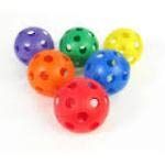 Active Athlete 9 cm Dia. Plasticball Softball with Holes44; Set of 6