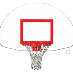 PerfectPitch 35 x 54 in. Front Mount Steel Fan-Shape Backboard with Target