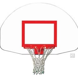 PerfectPitch 35 x 54 in. Front Mount Steel Fan-Shape Backboard with Target