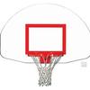 PerfectPitch 35 x 54 in. Front Mount Steel Fan-Shape Backboard with Target view 1
