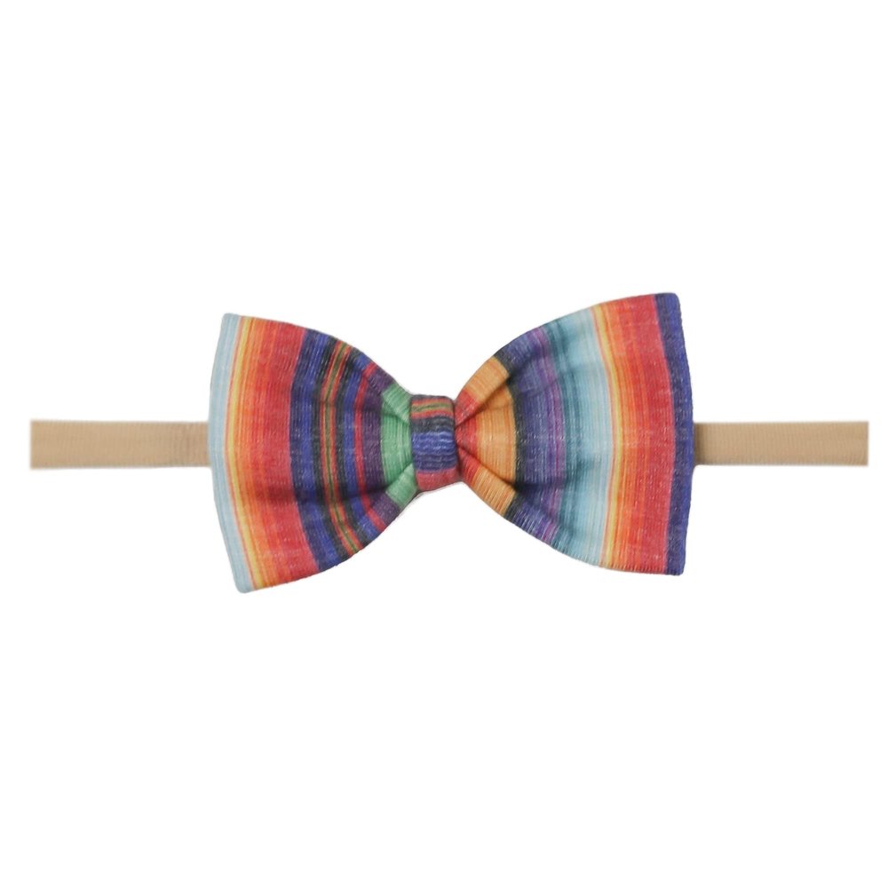 Copper Pearl Bowtie Baby Bow Serape