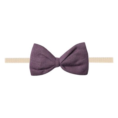 Copper Pearl Bowtie Baby Bow Plum
