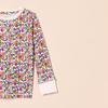 Amazon Essentials Girls' Long-Sleeve Cotton Thermal T-Shirt, Pack of 3, Beige/Mustard Yellow Floral/White Floral Print, X-Small view 2