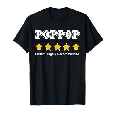 Poppop 5 Stars Perfect Funny Gifts for Poppop Fathers Day T-Shirt