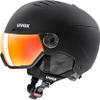 uvex Wanted Visor, Adjustable ski & Snowboard Helmet with Integrated Visor for Women & Men, Black mat, Medium view 1
