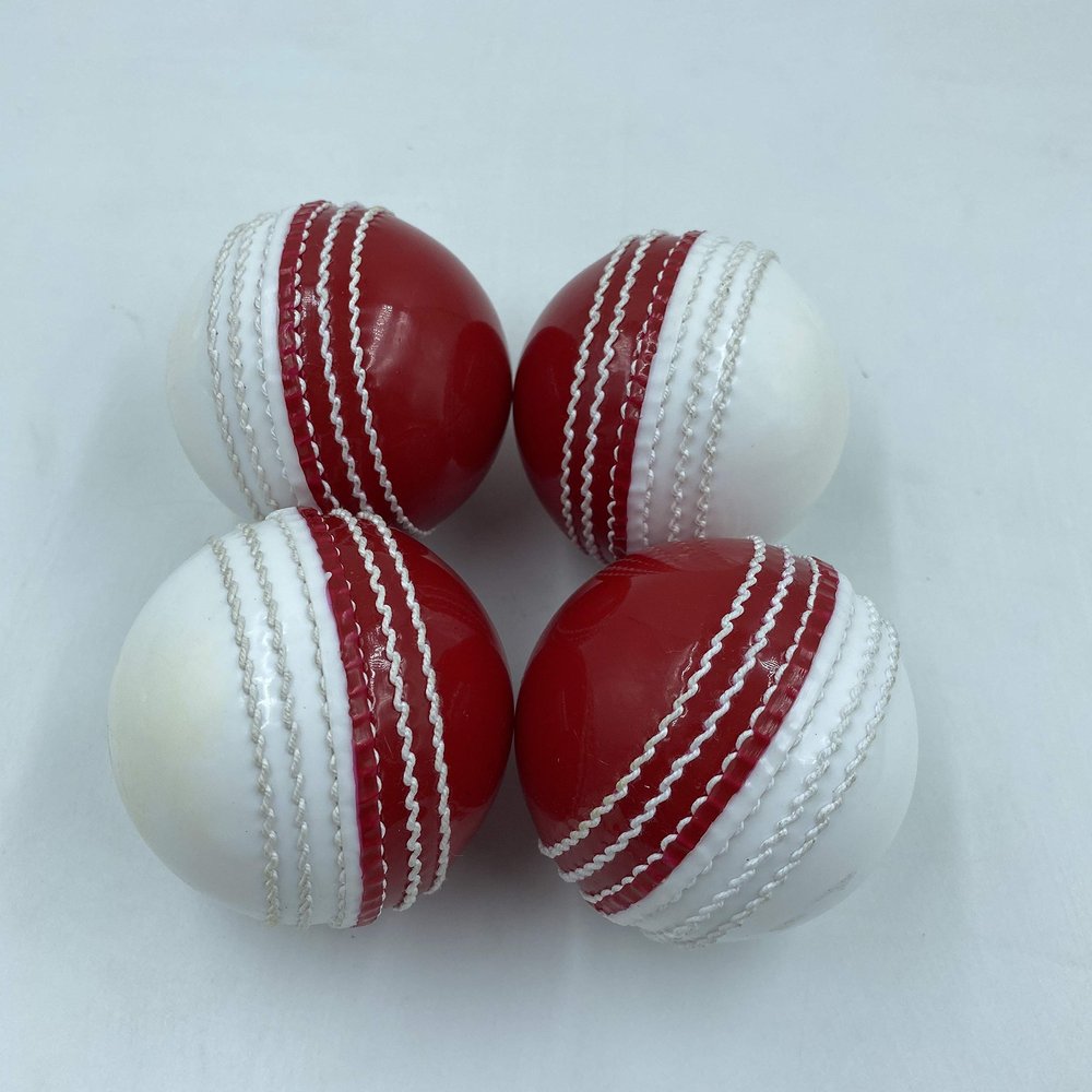 AnNafi Dual Color Cricket Coaching Balls Sports Training & Fun Balls | Training Balls Double Color red and White | Sports & Games (3)