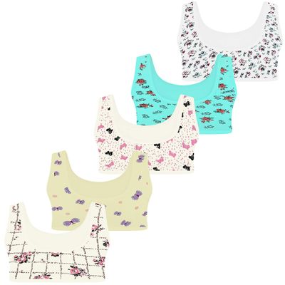 LOREZA  5 Girls Cotton Bras Training Sports Bra (14-15 Years) Type 4