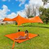 Red Suricata Premium Multi-Terrain Beach Tent & Beach Canopy in Backpack, UPF50 Sun Beach Shade, Pop Up Camping & Picnic Sunshade with 4 Poles, 4 Pole Anchors & 4 Tent Screws, Sun Shelter (Lrg Orange) view 3