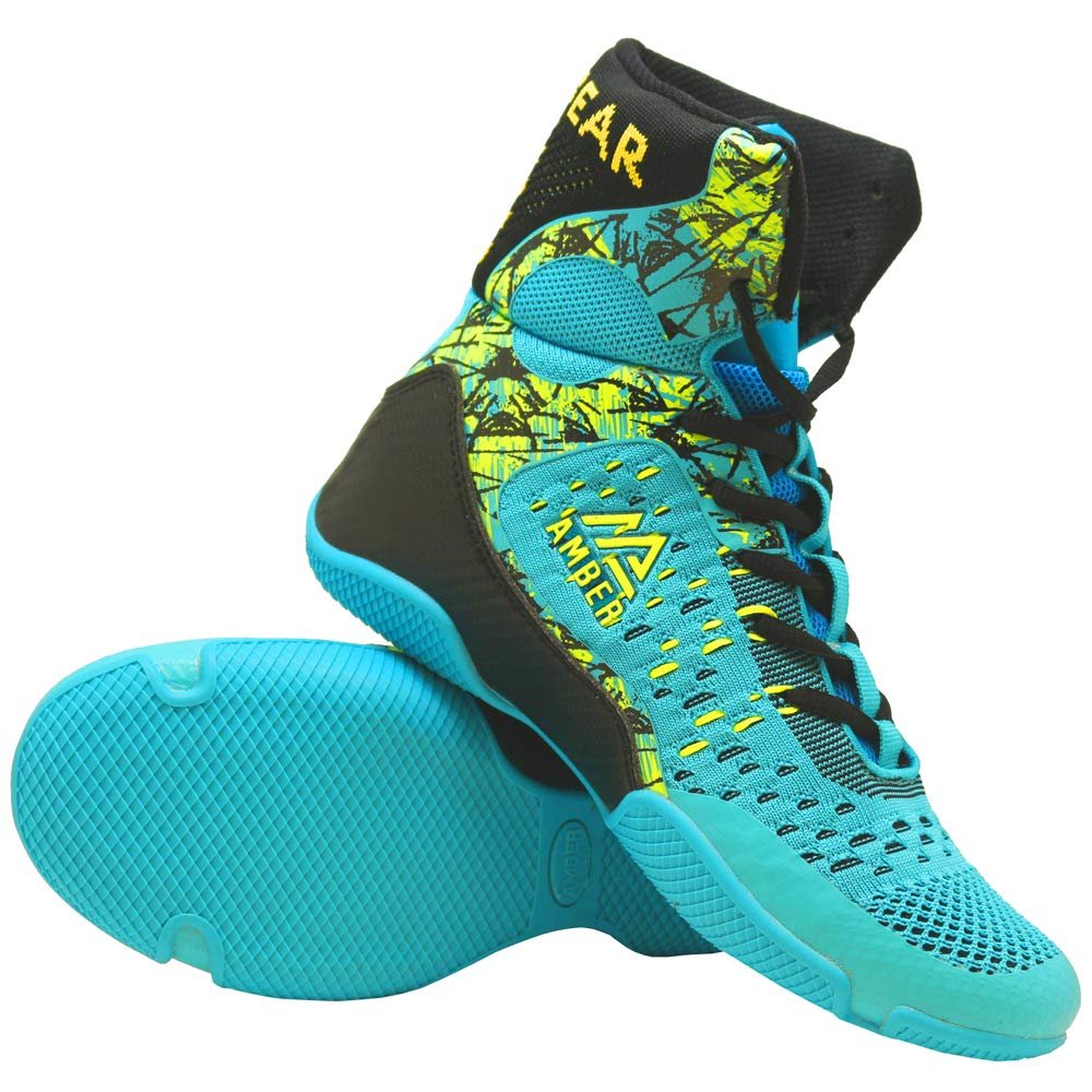 Combat v1.0-9 Professional Boxing/Wrestling Shoes, High-Top PU Training Footwear with Breathable Mesh & Durable Rubber Sole, Ideal for MMA, Martial Arts, & Weightlifting, 11 US Multi