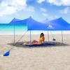 Red Suricata Premium Multi-Terrain Beach Tent & Beach Canopy in Backpack, UPF50 Sun Beach Shade, Pop Up Camping & Picnic Sunshade with 4 Poles, 4 Pole Anchors & 4 Tent Screws, Sun Shelter (Med Blue) view 2