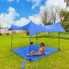 Red Suricata Premium Multi-Terrain Beach Tent & Beach Canopy in Backpack, UPF50 Sun Beach Shade, Pop Up Camping & Picnic Sunshade with 4 Poles, 4 Pole Anchors & 4 Tent Screws, Sun Shelter (Med Blue) view 3