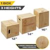 Philosophy Gym 3 in 1 Wood Plyometric Box - 16" x 14" x 12" Jumping Plyo Box for Training and Conditioning view 2