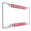 Desert Cactus University of Houston Cougars UH Metal License Plate Frame for Front or Back of Car Officially Licensed (Mascot) view 1