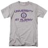 University at Albany Official Circle Logo Unisex Adult T-Shirt, Athletic Heather, 4X-Large view 1