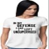 Go All Out XX-Large White Womens in My Defense Funny T-Shirt view 2