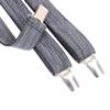Action Ward Womens Suspenders  Y Back Style  1" Width - Comfortably Adjustable Elastic Straps and Metal Clips (Jeans Black) view 3