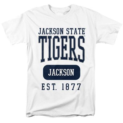 Jackson State University Official Founded Date Unisex Adult T-Shirt, White, 4X-Large
