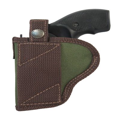 Barsony Woodland Green Cross Draw Holster for Ruger LCR 38, 22 Right