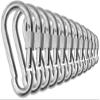 Branded Boards Heavy Duty Stainless Steel Thumb Screw Closure Carabiner Spring Snap Clip Link Hooks. 200-400lb Load. 6 Packs and 12 Packs (7cm-12-Pack-Silver) view 1