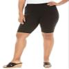 Roaman's Women's Plus Size Everyday Essential Stretch Bike Shorts - M, Black view 1