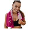 Aurora Athletica Organic Cotton Gym Towel - Soft & Absorbent (31.5 X 15.75 inch) - Silver Infused - Yoga & Workout Towel - Fuchsia view 1